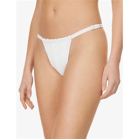 Buy WeWoreWhat Ruched High Rise Bikini Bottoms One Color At 50 Off