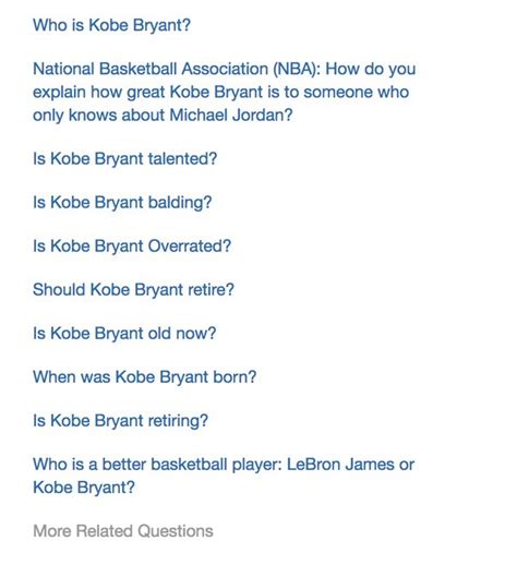 What Do You Know About Kobe Bryant Quora