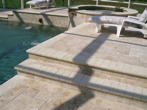 Ivory Travertine 4″X12″X2″ Pool Coping – Travertine U.S