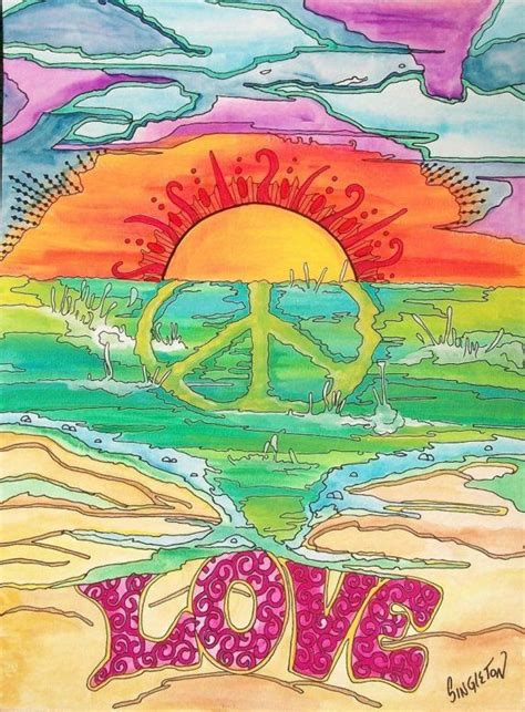 images  hippie art  pinterest hippy art cartoon