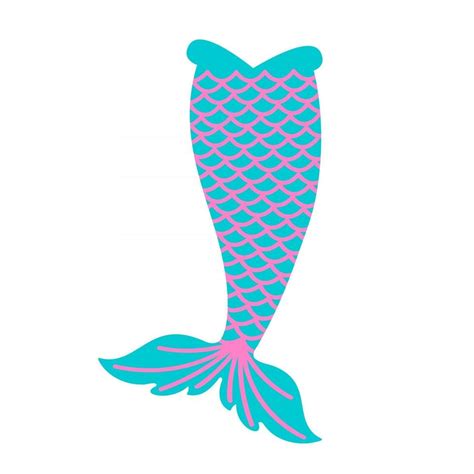 Blue Mermaid Tail With Pink Squama 2970927 Vector Art At Vecteezy