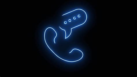 Animated Phone Icon That Receives A Message With A Glowing Neon Effect