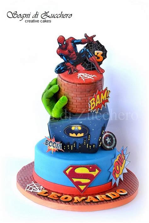 Super Heroes Decorated Cake By Maria Letizia Bruno Cakesdecor