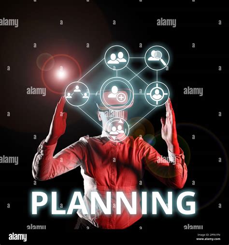 Conceptual Display Planning Business Idea Process Of Thinking About