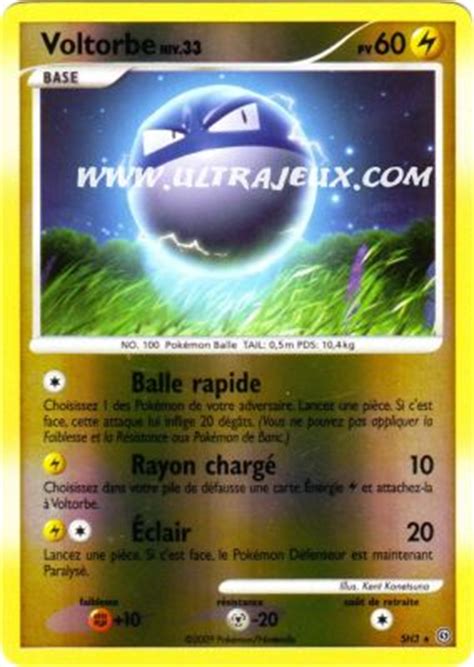 UltraJeux Voltorbe Niv 33 shiny 106 106 Carte Pokémon Cartes à l