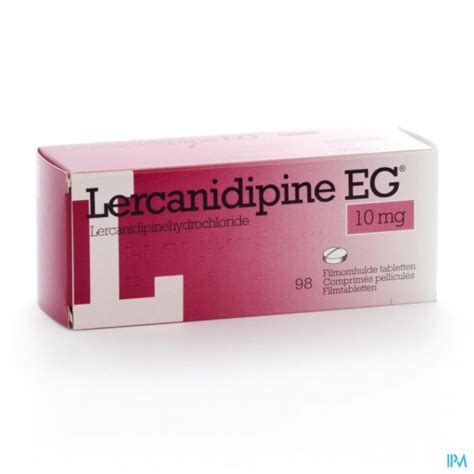 Lercanidipine Eg 10 Mg Filmomh Tabl 98 X 10 Mg Apotheek Thiels