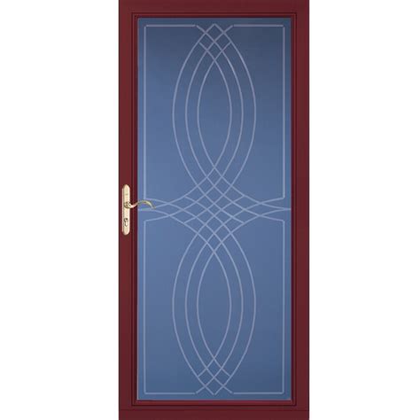 Pella Select 36 In X 81 In Cranberry Full View Aluminum Storm Door In The Storm Doors Department