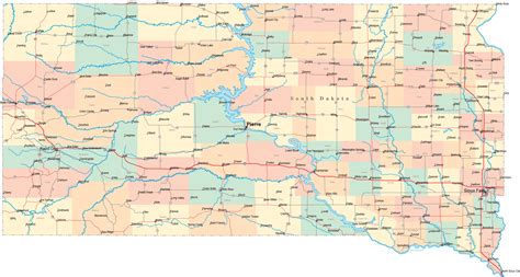 map of south dakota - America Maps - Map Pictures