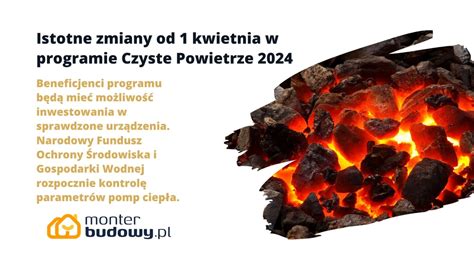 Istotne Zmiany Od Kwietnia W Programie Czyste Powietrze