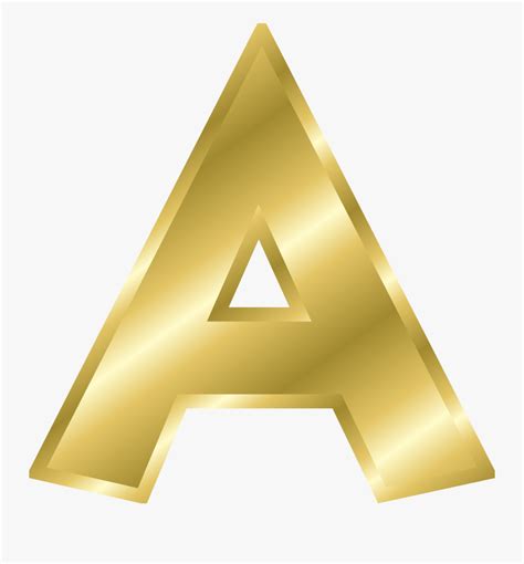 Effect Letters Alphabet Gold Letter A In Gold Free Transparent