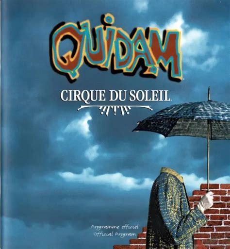 Quidam Cirque Du Soleil Official Program Programme Officiel