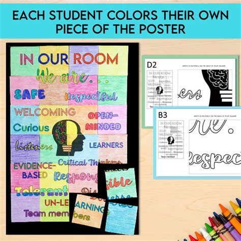 3 Easy To Print And Assemble Collaborative Posters For Back To School