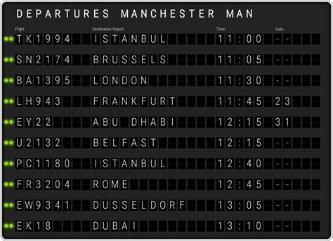 Manchester Airport Departures [MAN] Flight Schedules & departure