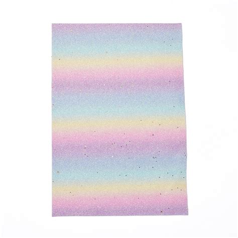 rainbow glitter vinyl backing fabric material  sheet