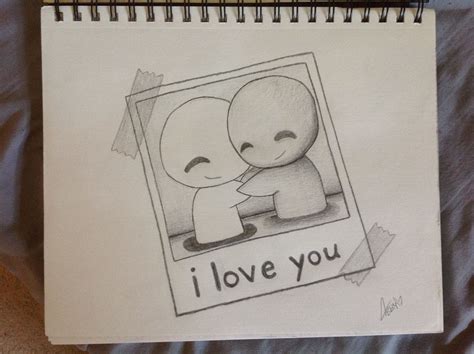 A Sketch Of Cute Love Cute Love I Love You Female Sketch Snoopy