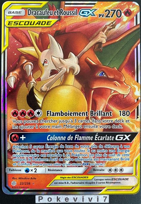 Carte Pokemon Dracaufeu Et Roussil Gx Grelly Italia