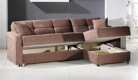 Vision-Sec-Rainbow Sectional Sofa Bed Storage in Truffle by Istikbal