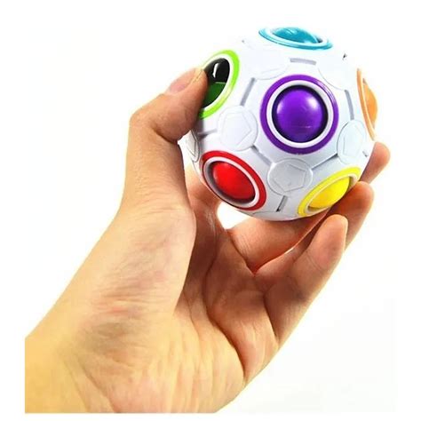 Cubo Mágico Bola Fidget Toy Puzzle Rainbow Ball Anti Estresse Quebra