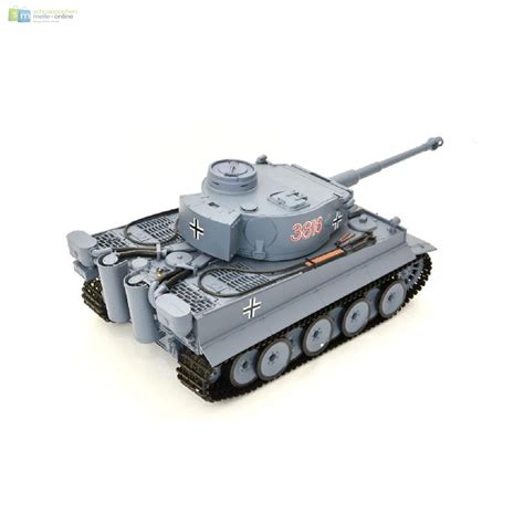 Rc Panzer German Tiger I Heng Long Grau Rauch Sound Stahlgetr