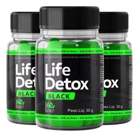 Potes Lift Detox Black Life Capsulas Original Nf Parcelamento