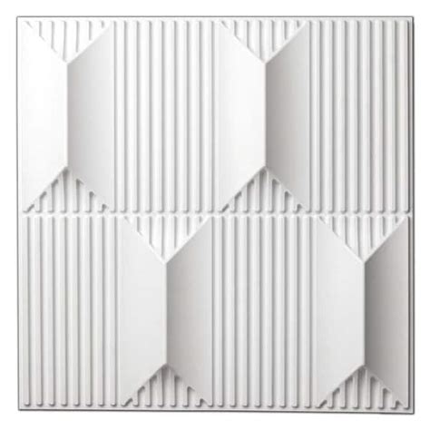 Art3dwallpanels White 19 7 In X 19 7 In PVC 3D Wall Panel Interior