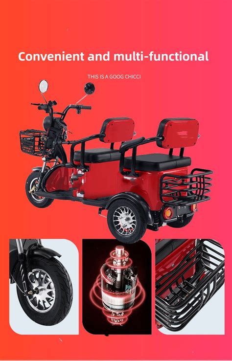 Buy Wholesale China Passenger And Freight Electric Tricycle New Adult Folding Leisure Shuttle