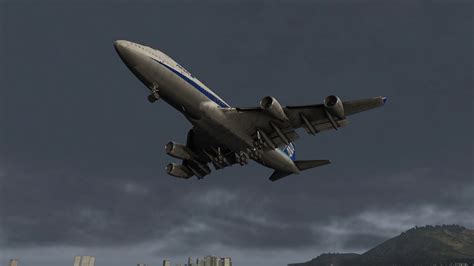 X Plane 11 B747 Crosswind Landing At Hong Kong Kai Tak Youtube