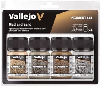 Vallejo Acrylicos Vj Lot De Pigments Mud Sand Noir Ml