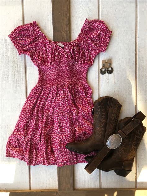 Mary ” Floral Smocked Waist Dress Hot Pink Ale Accessories