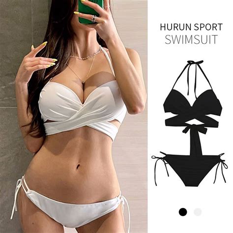 Bikini Swimsuit Women Split Triangle Bikini Gathering Steel Bracket
