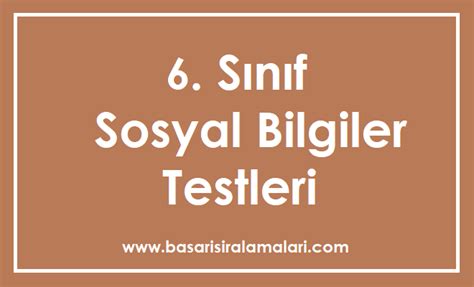 6 Sınıf Sosyal Bilgiler Birey ve Toplum Testi Çöz