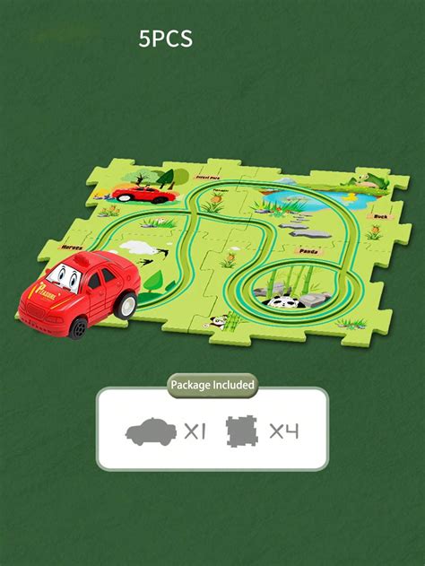 Conjunto De Juego De Rompecabezas De Pista De Coche Educativo Para