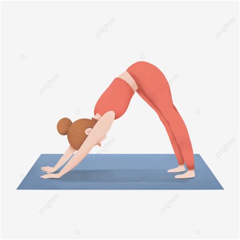 Downward Facing Dog Yoga Pose, Yoga, Downward Dog, Illustration PNG Transparent Clipart Image ...