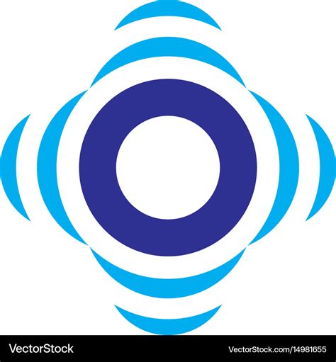 Abstract circle sensor logo image Royalty Free Vector Image