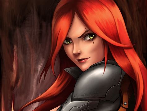 720x1280 Katarina League Of Legends Red Hair Warrior Girl Moto Gx