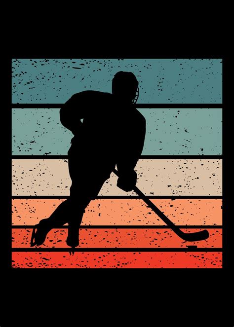 Hockey Retro Vintage Poster By Royalsigns Displate