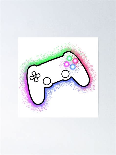 Gaming Controller Splash Art Ps4 Poster For Sale By Jaimelian