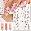 Amazon Noodco Sheets Glitter Gold Line Nail Art Stickers Decals