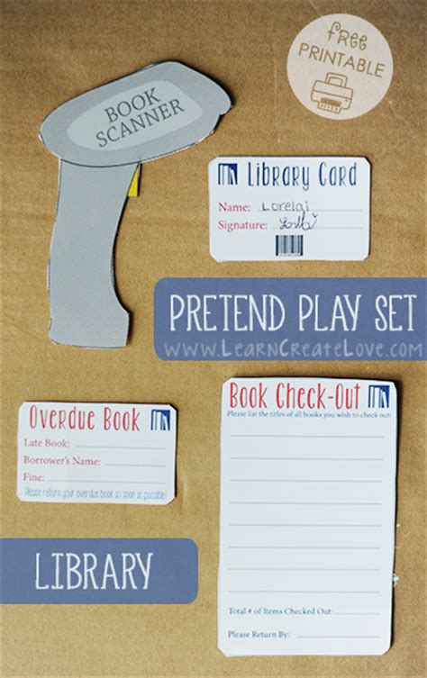 Library Pretend Play Printables