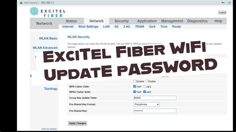 Excitel Fiber Wifi Update Password Youtube