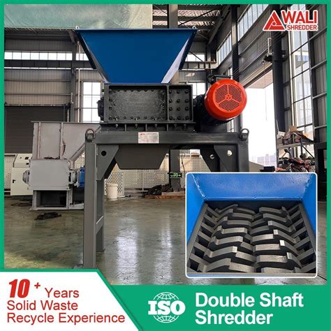 Wali Small Double Shaft Shredder For Scrap E Waste Plastic Bottles