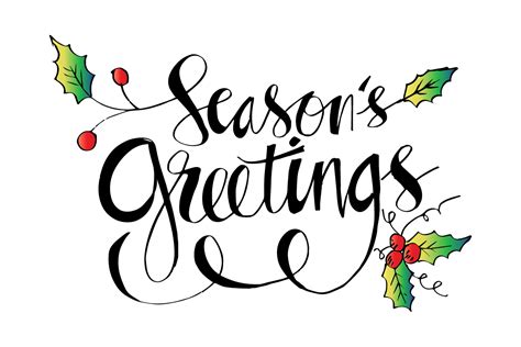 Seasons Greetings Hand Lettering Grafik Von Han Dhini Creative Fabrica