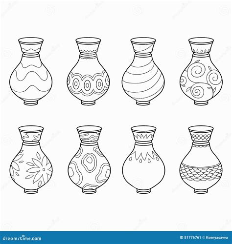 Livre De Coloriage Vases Illustration De Vecteur Illustration Du