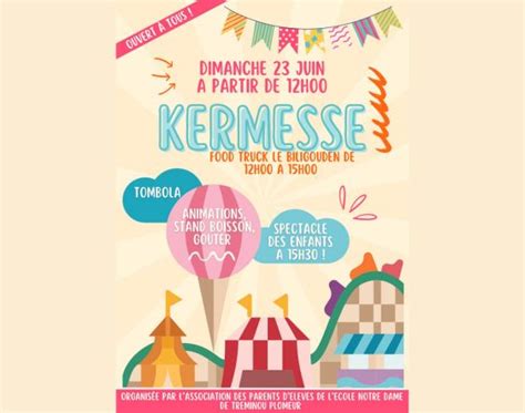 Kermesse de l école Notre Dame de Tréminou dimanche 23 juin Plomeur