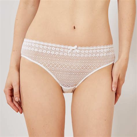 Slipje Met Kant En Microvezel Aan De Achterkant Lingerie Maat S Xxl