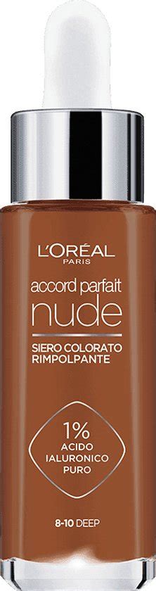 L Oréal Accord Parfait Nude Tinted Serum Foundation 8 10 Deep bol