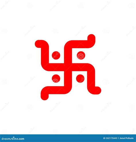 Hindu Holy Swastika Vector Symbol Red Swastika Icon Stock Vector