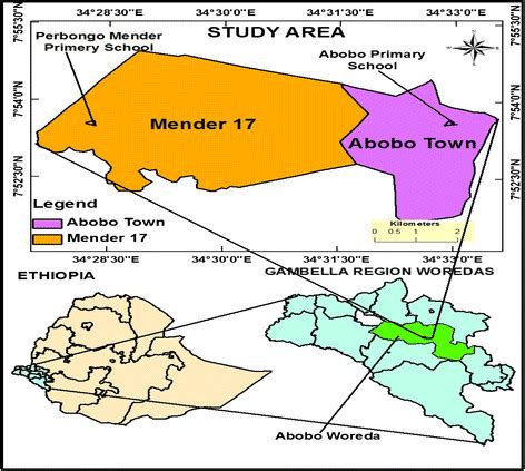 Map Of The Study Area Abobo District Gambella Regional State