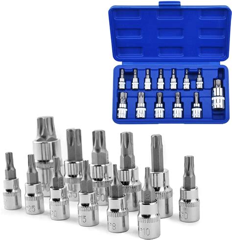 Nutmanel 13 Adet Torx Bit Lokma Anahtar Seti Torx Somun Seti Torx Bit