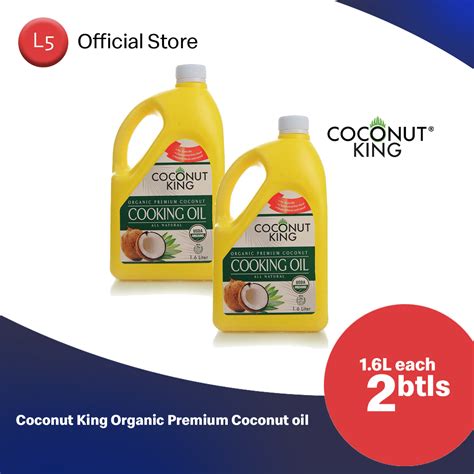 Coconut King Organic Premium Coconut Cooking Oil 1 6L X 2 Bottles